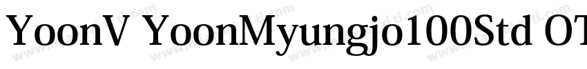 YoonV YoonMyungjo100Std OTF字体转换